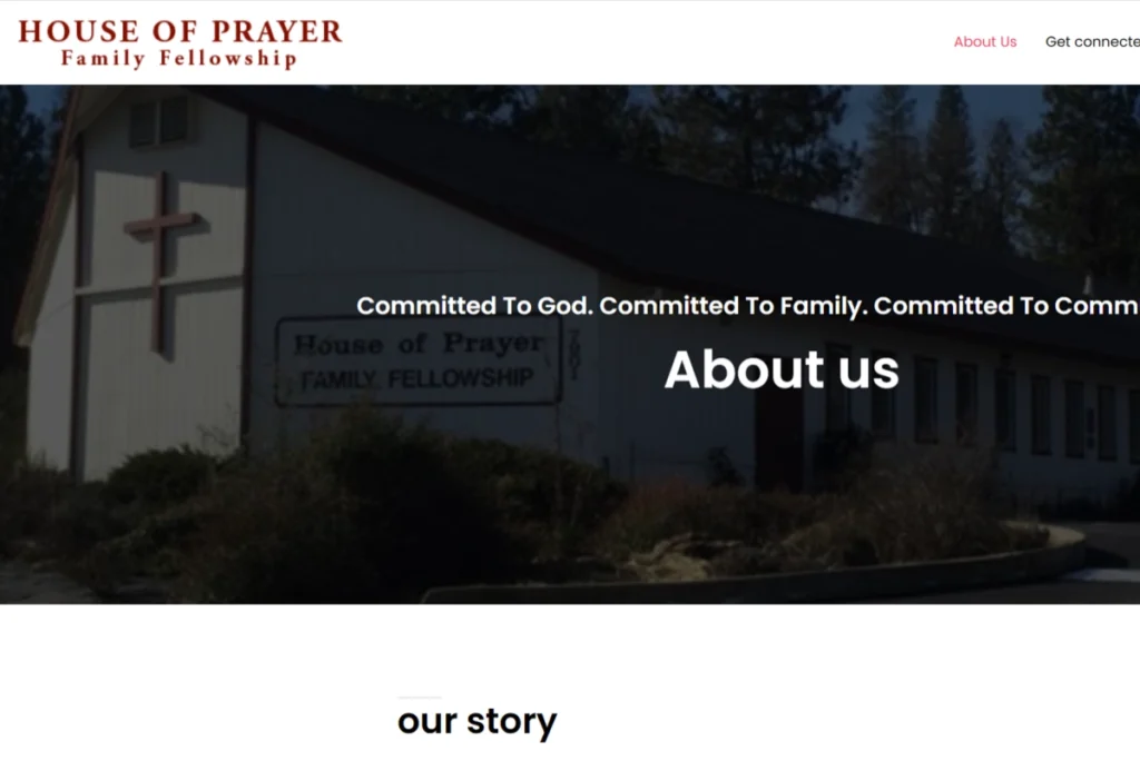 House of Prayer home page header picture